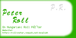 peter roll business card